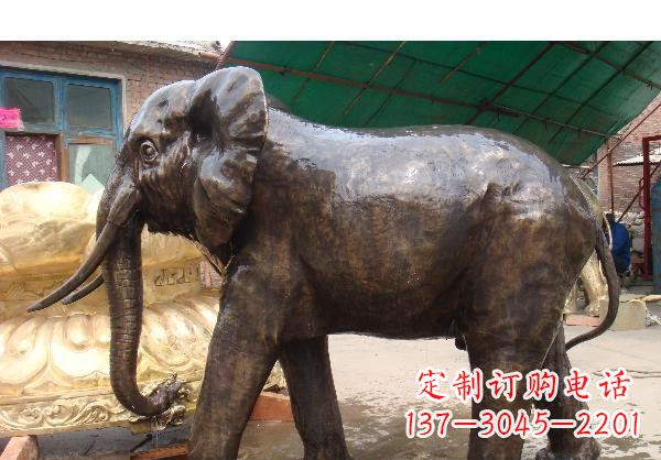 上海大象公园动物铜雕