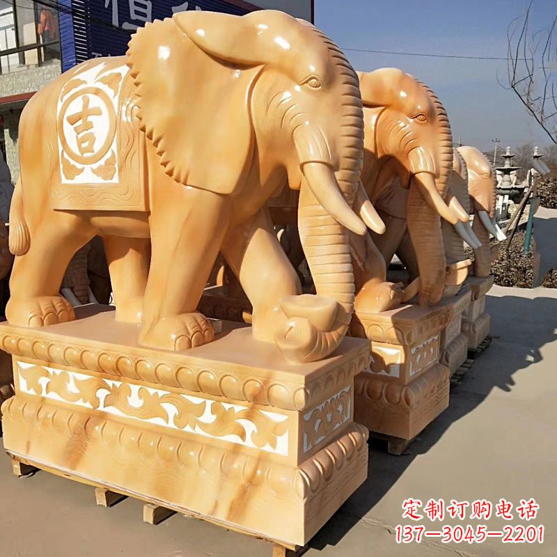 上海大象石雕风水