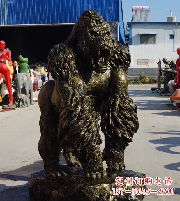 上海中领雕塑精美的猩猩铜雕