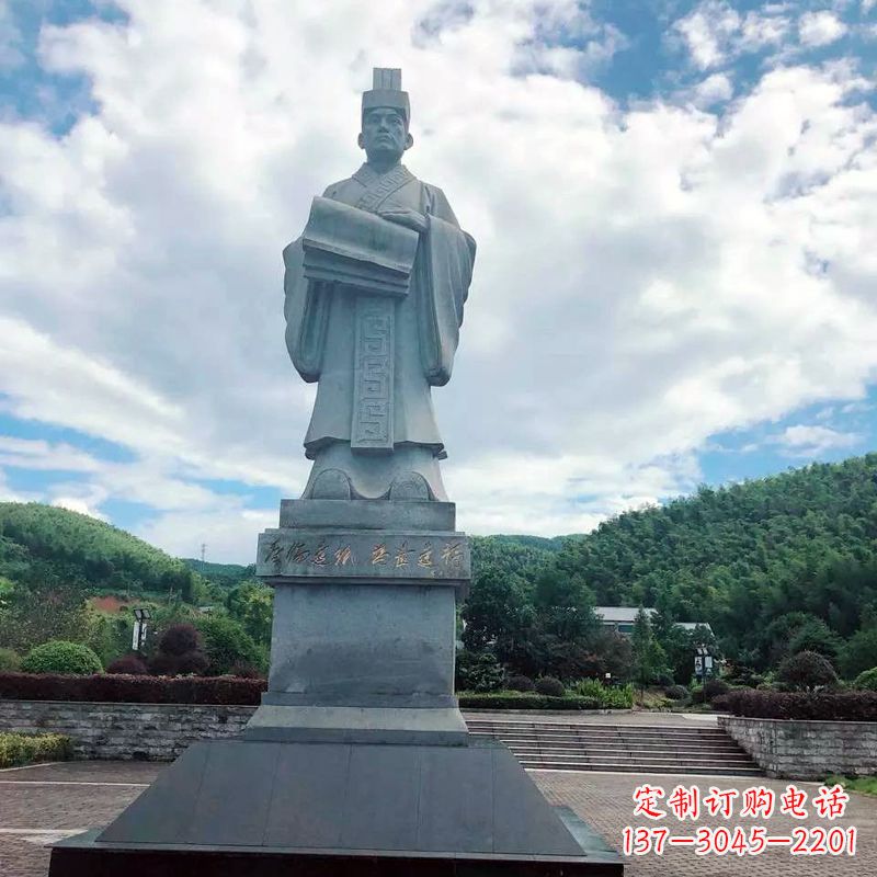 上海大型蔡伦石雕像-景区广场历史文化名人雕塑