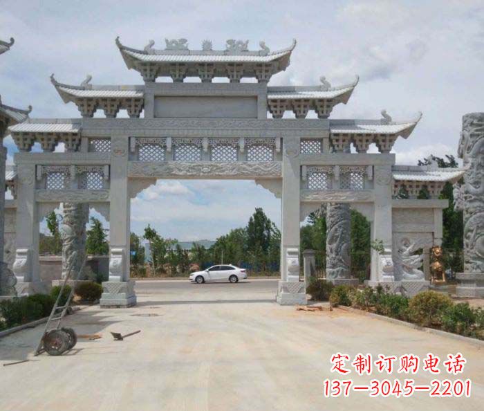 上海大型村口牌坊石雕