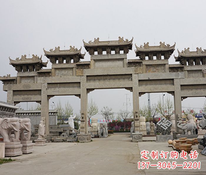 上海精美牌坊石雕定制