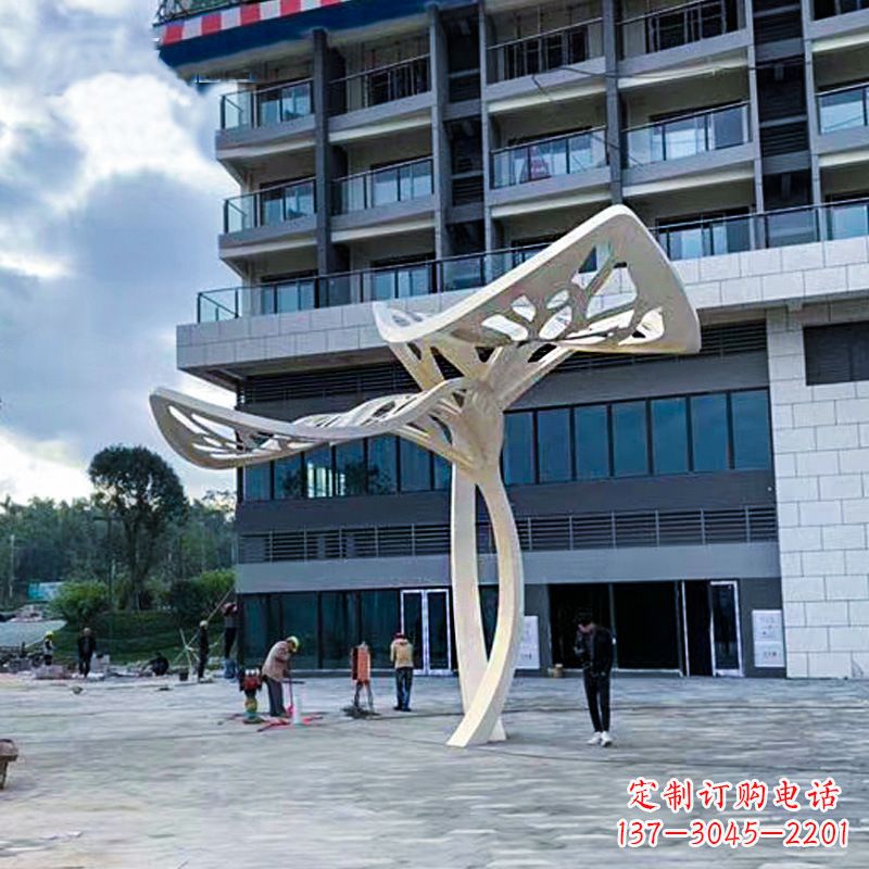 上海不锈钢抽象树叶雕塑