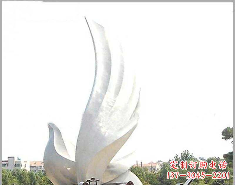 上海大型不锈钢雕塑和平鸽护航