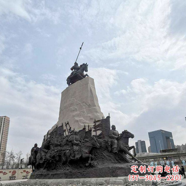 上海精美西汉名将石雕像——荣耀霍去病