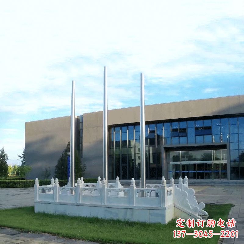 上海精美石雕升旗台雕塑