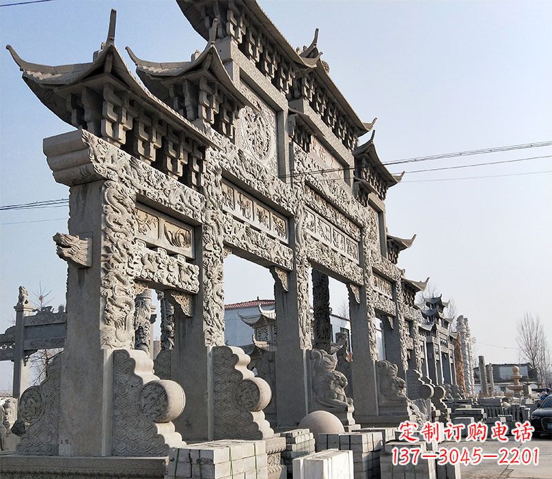 上海中国古典牌坊石雕定制
