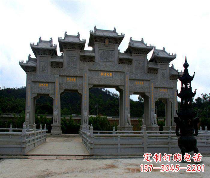 上海精美石雕牌坊雕塑