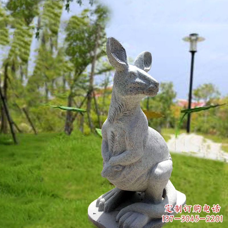 上海袋鼠园林石雕摆件