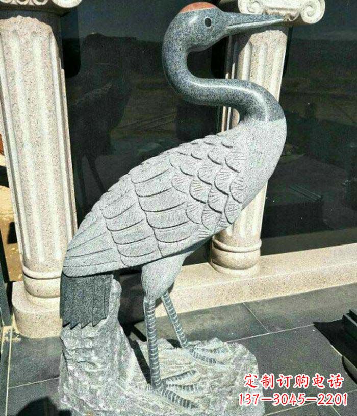 上海传统工艺精雕丹顶鹤雕塑