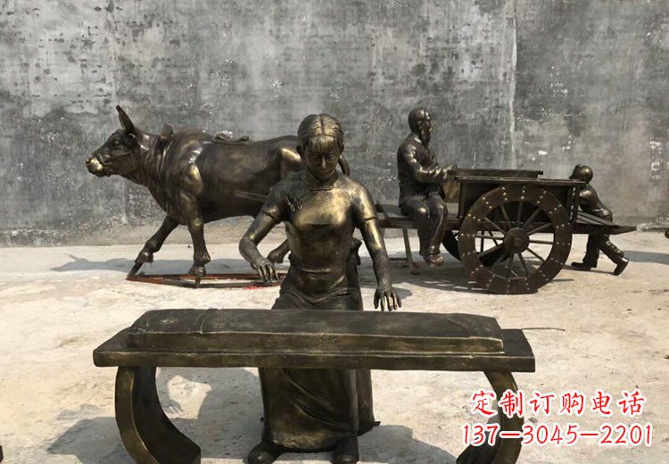 上海精美绝伦的古筝铜雕