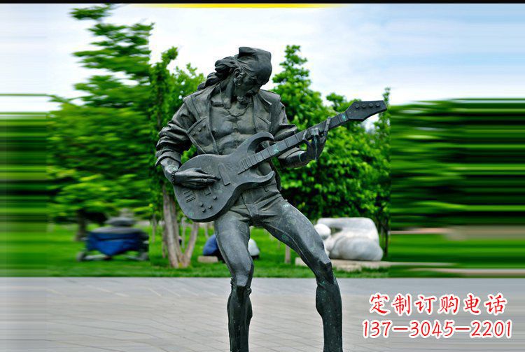 上海铜雕吉他景观雕塑