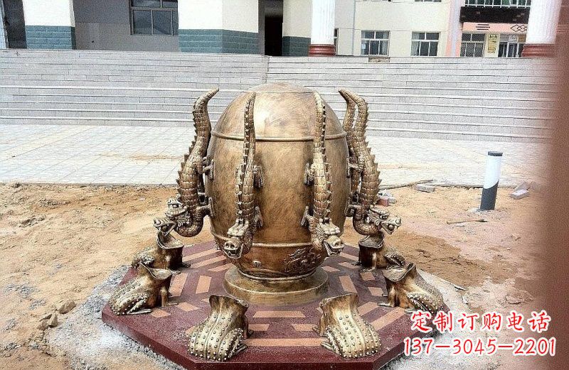 上海精致细节 壮丽地动仪铜雕