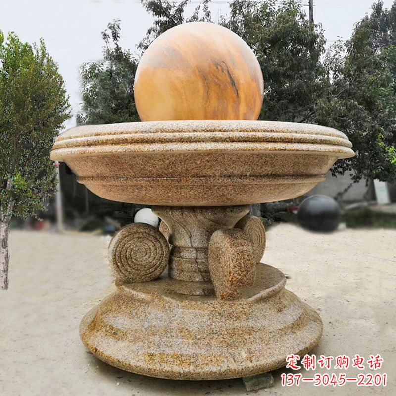 上海中领雕塑最具创意的电动风水球雕塑