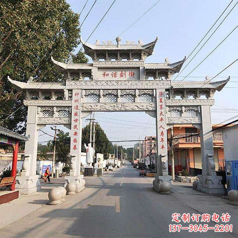 上海牌坊雕塑-精致的艺术精品