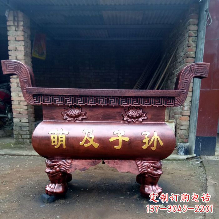上海特色铜香炉雕塑