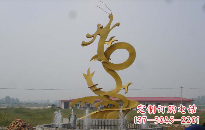 上海不锈钢龙雕塑,激发热血活力