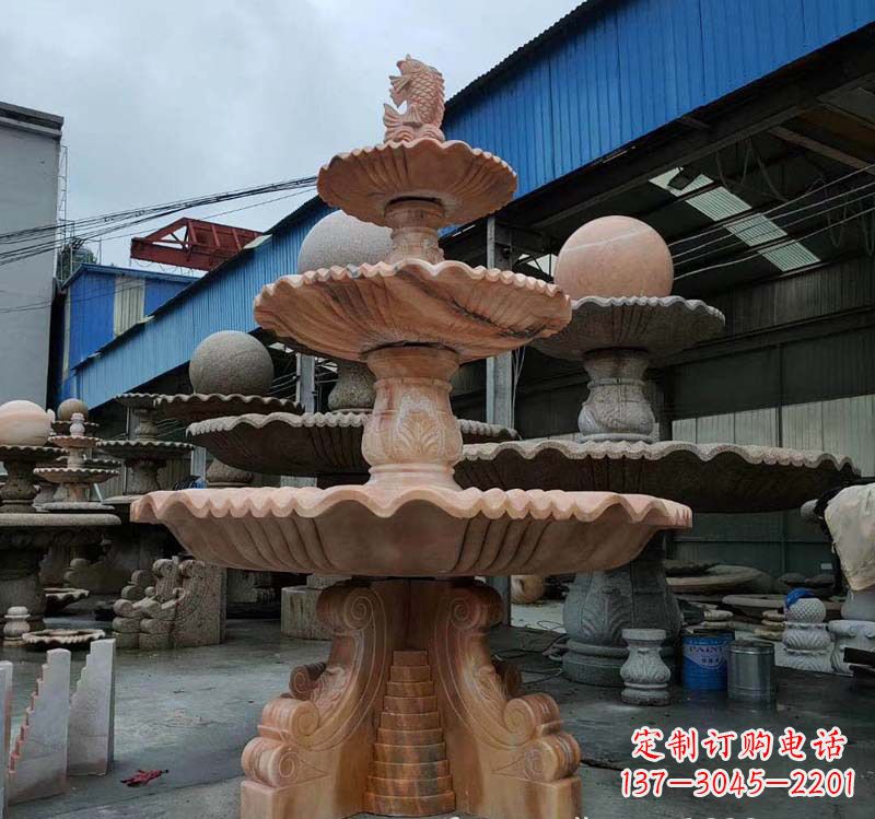 上海高品质跌水钵石喷泉雕塑