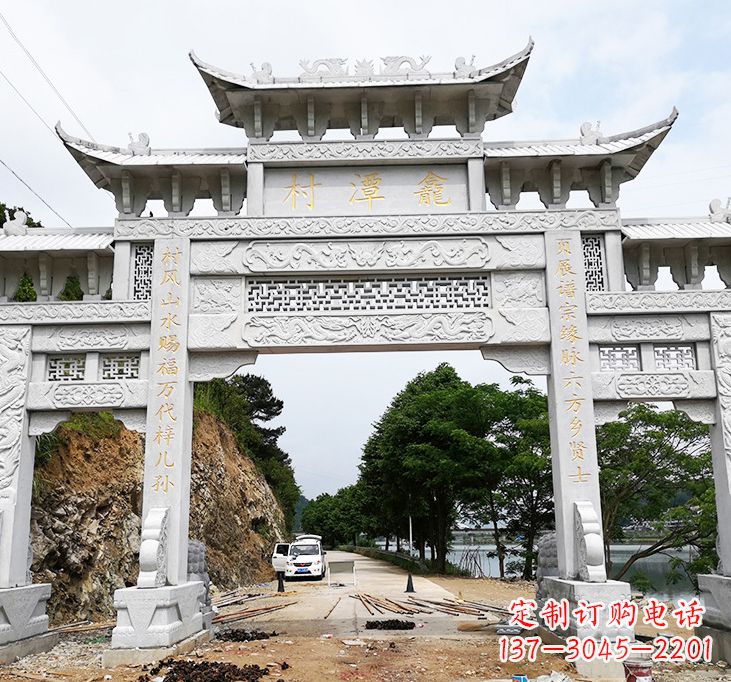 上海东夏侯石牌坊雕塑专业的定制雕塑制作商