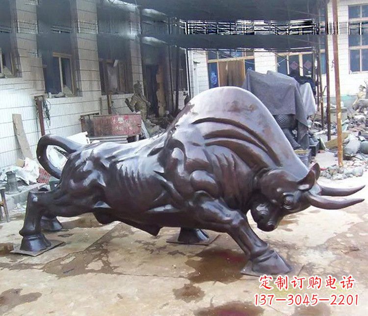 上海动物牛铜雕塑