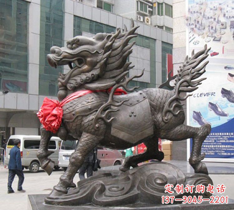 上海动物麒麟铜雕塑222