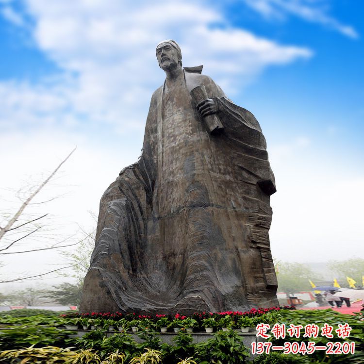 上海中领雕塑-大型景区景点历史名人杜甫雕像