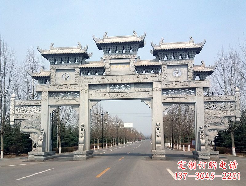 上海中领雕塑装饰性牌坊雕塑