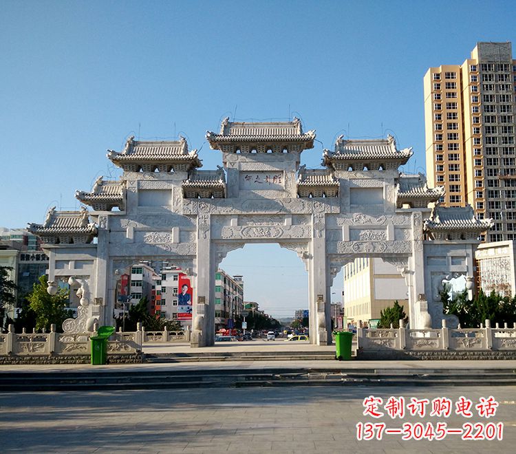 上海精致锻铜牌坊雕塑