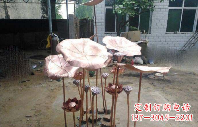 上海锻铜荷叶雕塑