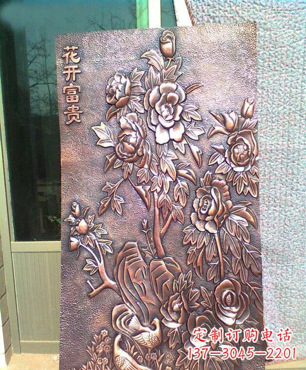 上海锻铜牡丹雕塑