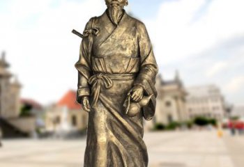 上海东汉末年著名医学家华佗仿铜雕塑
