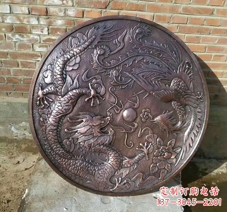 上海传统工艺锻铜龙凤雕塑
