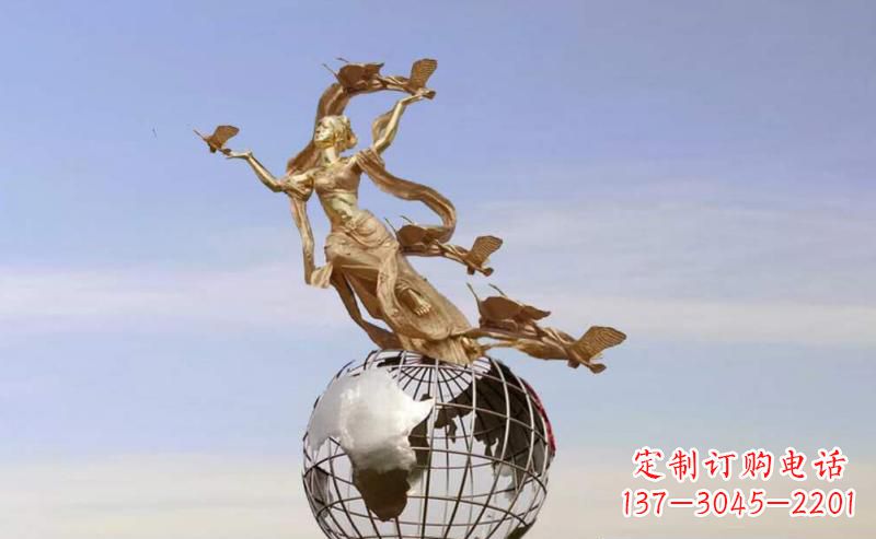 上海多斯广场不锈钢地球雕塑