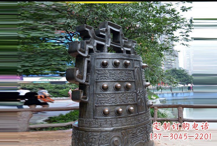 上海法制铜钟公园景观铜雕
