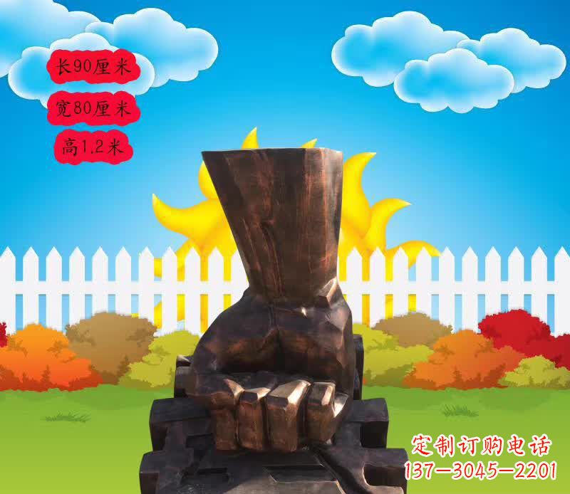上海精美铜拳头雕塑