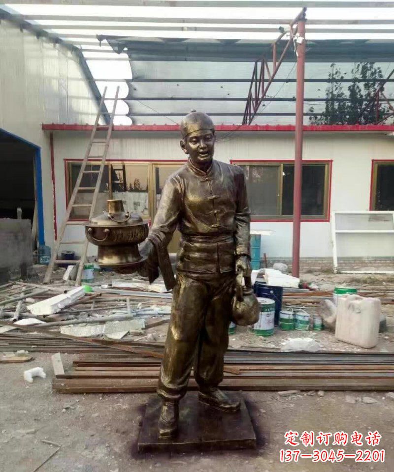 上海产品名称店小二铜雕