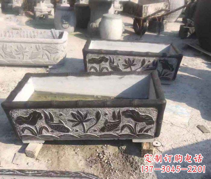 上海精美仿古石水缸雕塑