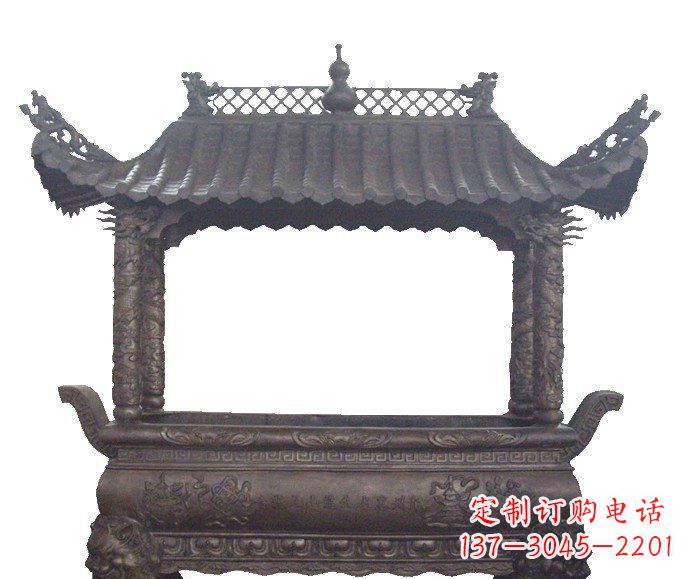 上海古典庙宇香炉铜雕