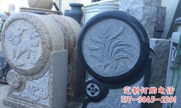 上海传统仿古抱鼓门墩雕塑