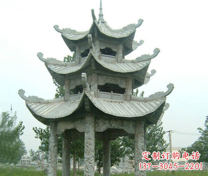 上海中领雕塑凉亭石雕