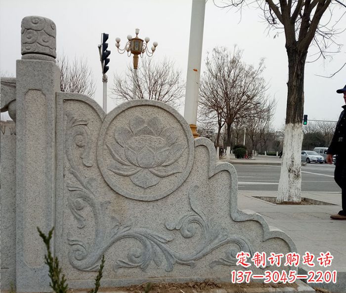 上海仿古护城河石栏板雕塑