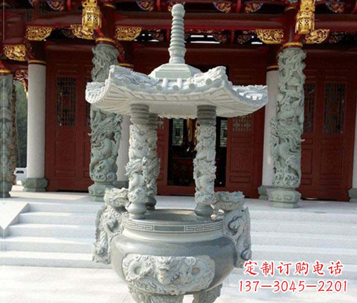 上海中国古典仿古龙浮雕香炉雕塑