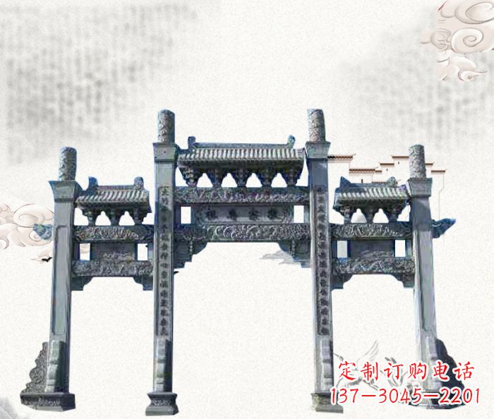上海精美仿古牌坊雕塑