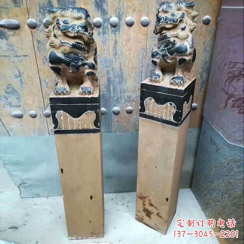 上海仿古狮子拴马桩
