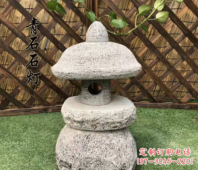 上海精美仿古石灯公园照明灯石雕