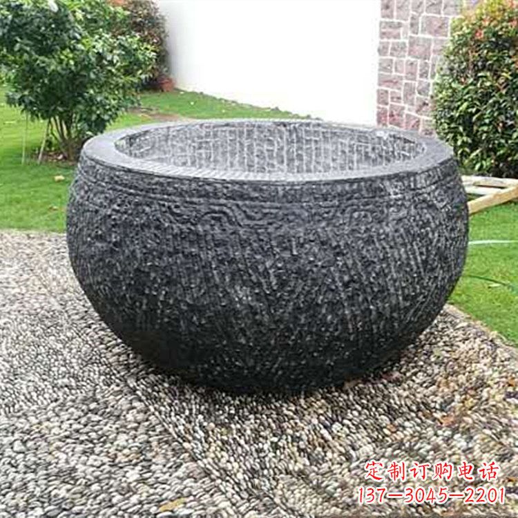 上海仿古石雕水缸，精雕细琢别具一格