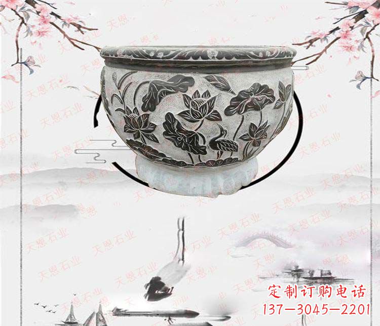上海仿古石水缸石浮雕石雕，欧式古典设计