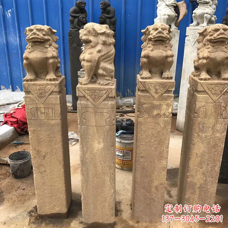 上海仿古拴马桩石雕塑——傅雕你的精美时光