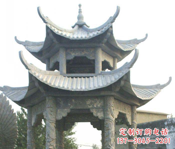 上海仿古双层石雕凉亭