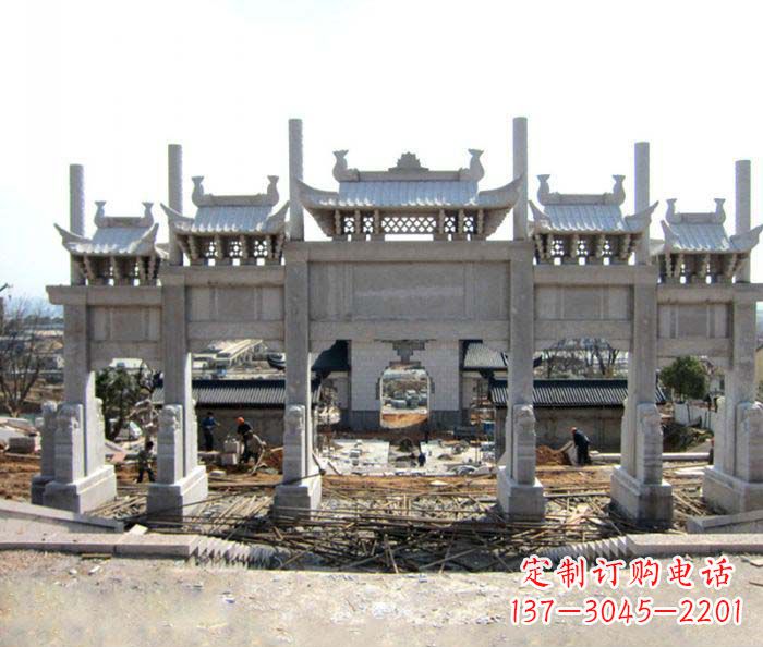 上海仿古五门石牌坊